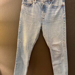 Levi’s Premium 501 S Skinny Women’s 29x28 Light Wash Button-Fly Jeans